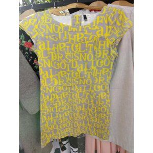 H&M Yellow & Grey Mod Style Dress